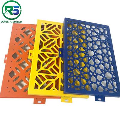 China Artistic Aluminum laser cutting Aluminum Perforated Panels CNC Carved Exterior PVDF Coating for sale