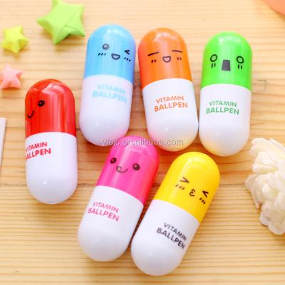 China 2015 Popular Promotional Novelty Vitamin Pill Capsule Plastic Ball Pens For Gift for sale