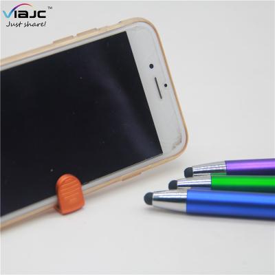 China Promotional Phone Holder 3-1 Touch Stylus Pen Silver Ball Pen, Ebook Reader with Stylus Touch Stylus Plastic Ball Pen for sale
