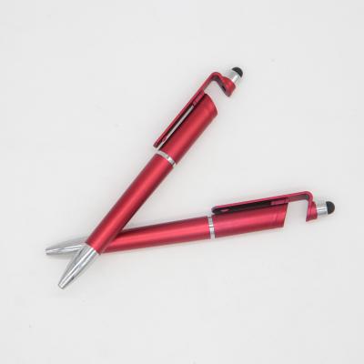China Mobile phone stylus ball pen with square clip logo printing plastic pen promotional pen for sale