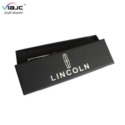 China Biodegradable Logo Printed Hot Foil Stamping Luxury Custom Paper Gift Bag Box For Pen Gifts, Branded Paper Box Gold Stamping Logo for sale