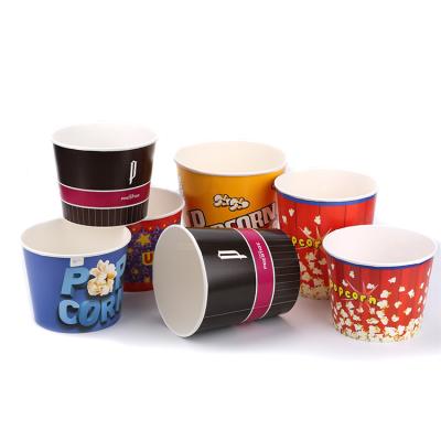China 2021 Exported Good Quality Disposable Popcorn Wholesales Full Color Plastic Paper Box for sale