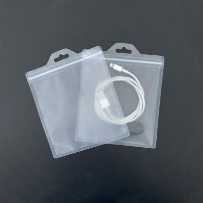 China Recyclable clear pvc packag bag zipper top packing bags customized with own plastic logo phone case packag for sale