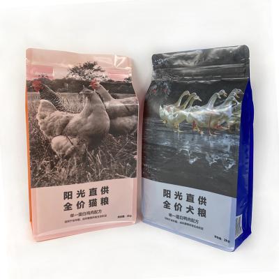 China Free Sample Moisture Proof 1.75kg 2kg 10kg 12kg Good Sealing Zipper Flat Bottom Pack Pet Travel Food Bag Outdoor Bags For Cat Dog Food for sale