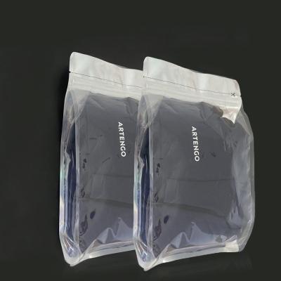 China High Quality Plastic Zipper Bags Garment Packaging Bag Laser Film Six Edge-Sealing Custom Packaging Bag Moisture Proof For Socks Clothes for sale