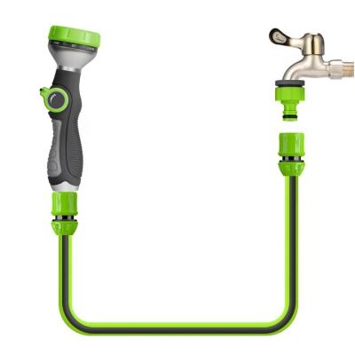 China Variable Flow Controls 8 Adjustable Durable Watering Spray Patterns Plastic Garden and Car Washing Hose Nozzle Water Gun Heavy Duty Nozzle for sale