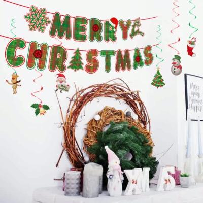 China New Christmas PartyPlace Christmas Occasion Party Hanging Flag Flag Sweater Paper Flag Hanging Flag Mall School Store Christmas Decorations for sale