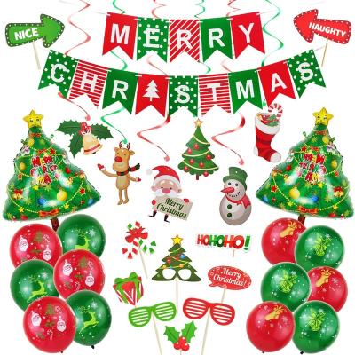 China Party Occasion PartyPlace Christmas Decoration Foil Foil Balloon Set Christmas Photo Props Spiral Hanging Ceiling Party Supplies for sale