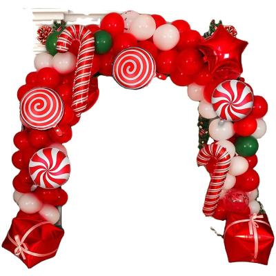 China Party Occasion 2022 New Christmas Balloon String Decoration Set Christmas Scene Decoration Balloon Gift Box Balloon Set Party Supplies for sale