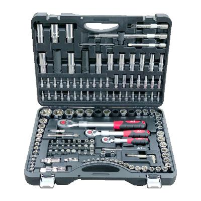 China A-1 Auto Repair Polished Surface Finish 150 Pcs 1/4 and 1/2 Inch Tool Socket Combination Set for sale