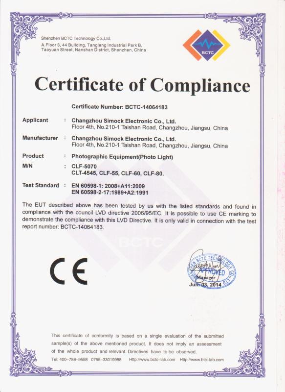 CE-LVD - Changzhou Simock Electronic Co., Ltd.