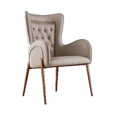 China 2020 New Style Modular Dining Chair Luxurious Soft PU Leather Chair With Ornate Button for sale