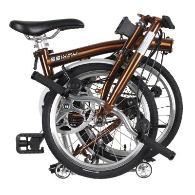 China Steel Folding Bike 6 Speed 3Sixty 16 Inch Folding Cycle S6 Mbar Bronze Electro for sale