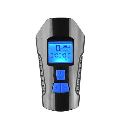 China Waterproof Bicycle Light USB Bike Computer Flashlight Handlebar Head Refill Cycling Light With Horn Speed Meter LCD Screen 10.5mm*4.1mm for sale