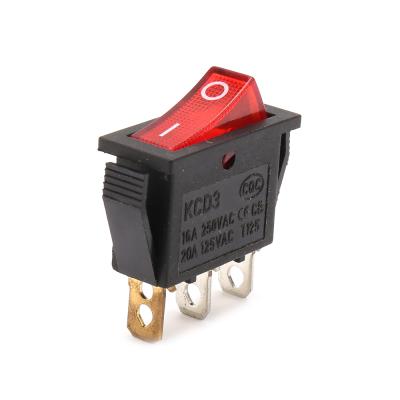 China 0â at +105â Manufacturer's Carefully Crafted Rectangular Illuminated Kcd3 Rocker Diverter for sale