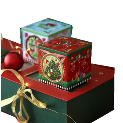 China Safe Food Square Fruit Box Christmas Apple Packing Box Tinplate Box for sale