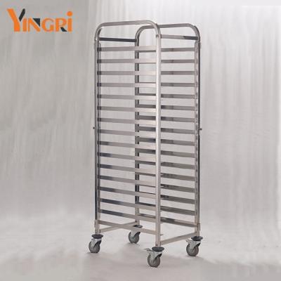 China 201 Stainless Steel Commercial Use Food Bakery Tray Rack Trolley For 600*400 Cooling Drying Tray JMYINGRI for sale
