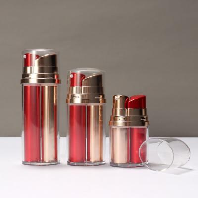 China Airless Bottle Plastic Lotion Pump Double Tube Vacuum Pump Bottle Cosmetic for sale