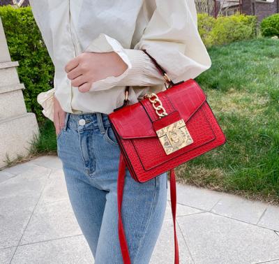 China Other Crocodile JT644 Pattern Lock Bag Single Shoulder Small Revolving Bag Women's Fashion Trendy Tote Bag New for sale