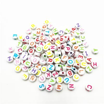 China Fashionable Simple Popular Hot Sale English Letter Beads For Jewelry Making DIY for sale