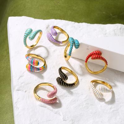 China Screwable DIY Beads Wholesale Hot Gold Rose Gold Sliver Color Stainless Steel DIY Resizable Beaded Spinner Wiggle Ring for sale
