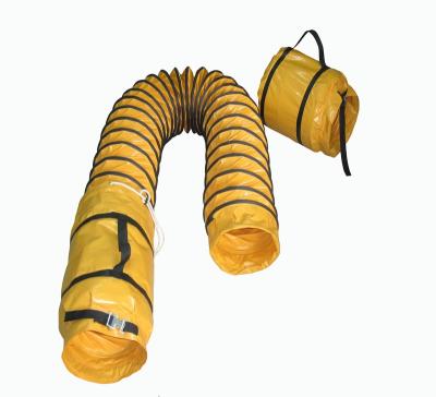 China Heavy Duty PVC Coated Ventilation Column Spiral Flexible Air Duct Hose With Carry Bag For High Speed Axial Blower Fan for sale