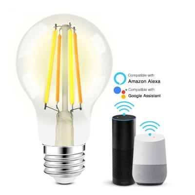 China Amazon Alexa Google Home IFTT Alexa 7 Watt E27 Tuya Wifi Dimmable Light Bulb Filament Other Lighting Music Led Edison Smart Light Bulb for sale