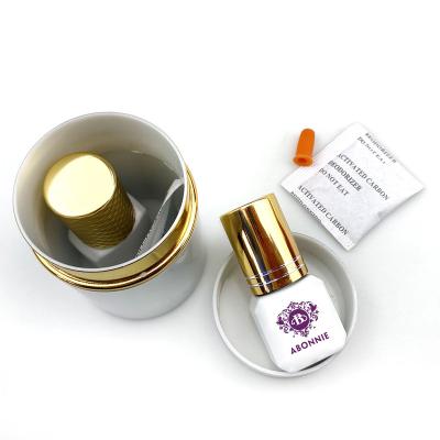 China Abonnie A+ Sensitive Clean Gule A+ 0.5s Eyelash Extension Glue Brand Private Label Eyelash Extension Glue Bottle Waterproof Custom glod Glue Wick Pink Silver Pink Lid 10g 5g for sale