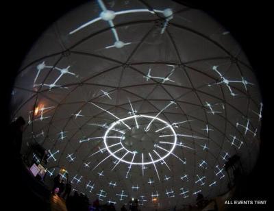 China Hot dip galvanized steel tubes steel structure 360 projection geodesic dome tent for sale for sale