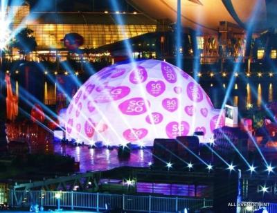 China Hot Dipped Galvanized Large Steel Tubes Half Sphere 360 Projection Geodesic Dome Tents For Events for sale