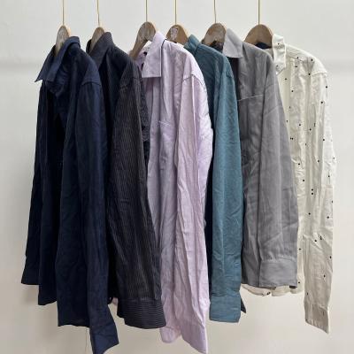 China Wholesale Used Clothing Fashionable Fast Delivery Full Single Sleeve Formal Button Down Shirts For Men Used Clothing Used Clothes for sale