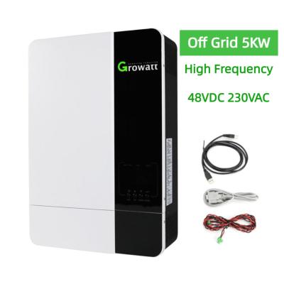 China Growatt On Grid Off Hybrid Mppt SPF 3500 5000 Es 48V grid hybrid solar power Inverter battery 49X33X14 cm for sale