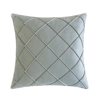 China TWILL 100% Polyester Woven Embroidered Velor Geometric Custom Design Cushion Cover Case for sale