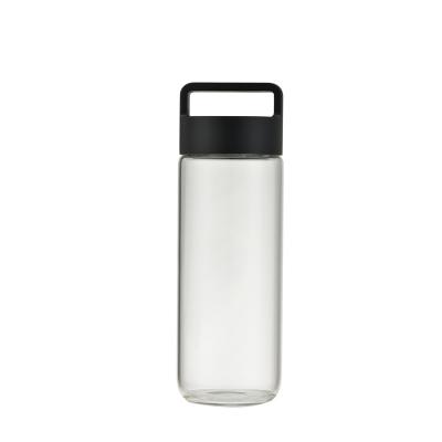 China Viable High Grade Wide Mouth Single Wall Glass Portable Bottle for sale