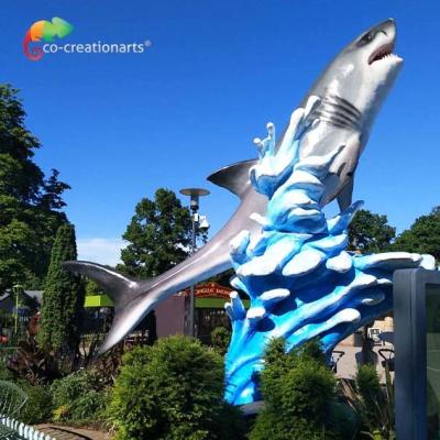 China Aquarium Realistic Animatronic Animals Shark Wave Realistic Model For Sea World Exhibition for sale