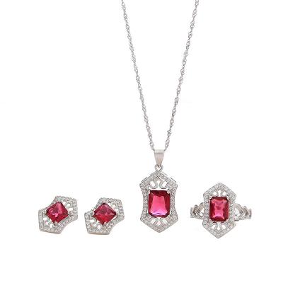 China Fine 925 FASHIONABLE Ring Women Fashion Jewelry Set Silver for sale