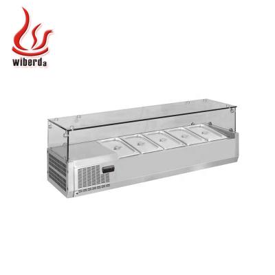 China Single-temperature stainless steel counter top pizza counter refrigeration refrigerator for sale
