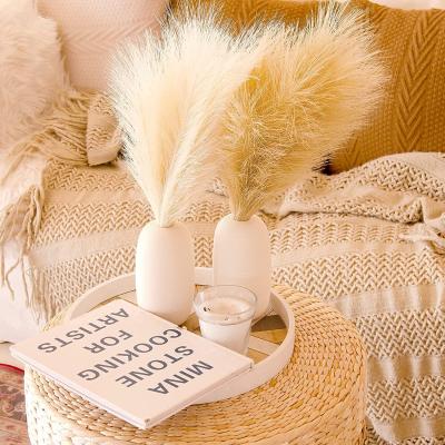 China Single Faux Pampas Grass, 18 inch Short Artificial Flowers, Small Vase Fillers, Wedding, Home, Boho Decor for sale