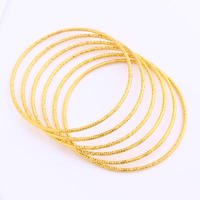 China JH simple slim gold plated simple design bangle popularity jewelry for girls and ladies for gift for sale