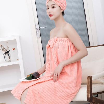 China Wholesale QUICK DRY Bras Can Use Bath Skirts Ultrafine Fiber Coral Velvet Wrapped Adult Bath Towels Bath Skirts for sale