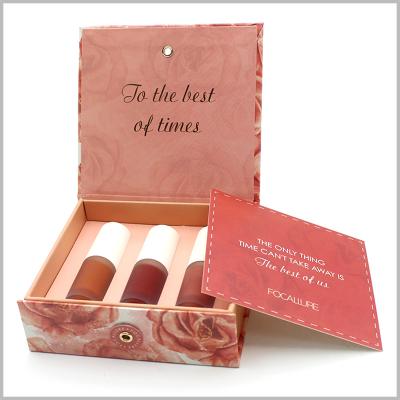China Custom 16 Pieces Pink Cardboard Creative High Quality Magnetic Gift Box Private Label Nail Polish Packaging Box for sale