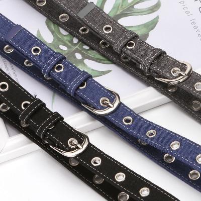 China Fashion.Casual canvas belt women's pin buckle belt Korean version simple and soft jeans dress classic schoolgirl trend belt for sale