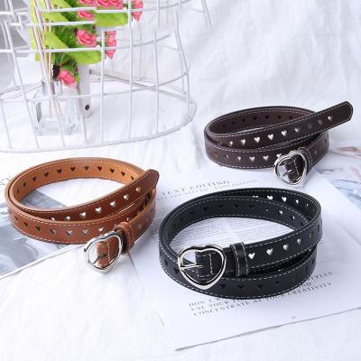 China Korean Decorative Women's Belt Fashion.Casual Skirt Fashion Simple And Soft Full Hole Student Pants Belt Girl Style Belt for sale