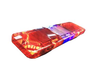 China Red - Blue - Red Warning Light Bar Continuous Light 50W 10V ~ 16V U Shape Bracket for sale