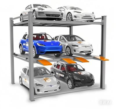 China Sistema de estacionamiento de doble ancho de 3 niveles/elevador de estacionamiento de tres niveles/elevador de estacionamiento de tres niveles/6 coches hidráulico en venta
