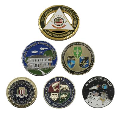 China Wholesale Custom Metal Coins Commemorative Souvenir Gold Silver Coins for sale