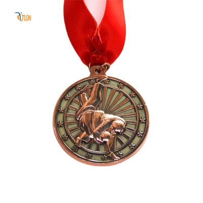 China Customized Logo Blank Zinc Alloy 3D Gold Sports Award Medal Metal Custom Medal for sale