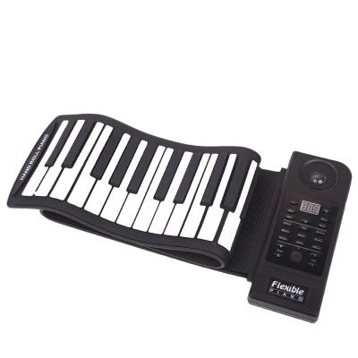 China 61 Key Electronic Portable Flexible Roll Up Electronic Midi Digital Organ Synthesizer Programmable Piano Keyboard for sale
