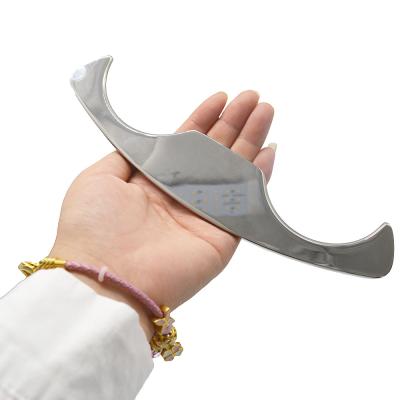中国 マッサージ機 2024 Gua Sha ボード スクラッピング マッサージ ツール ステンレス スチール バック メリディアン スクラッピング Guasha for OEM ODM 販売のため
