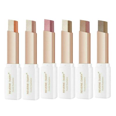 China Waterproof Color Pen Eye Makeup Cosmetics Tools Eyeshadow Stick Stereo Shimmer Double Cream for sale